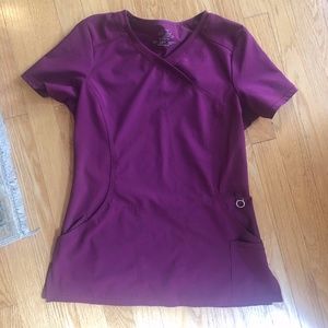 Infinity by Cherokee Scrub Top in Wine